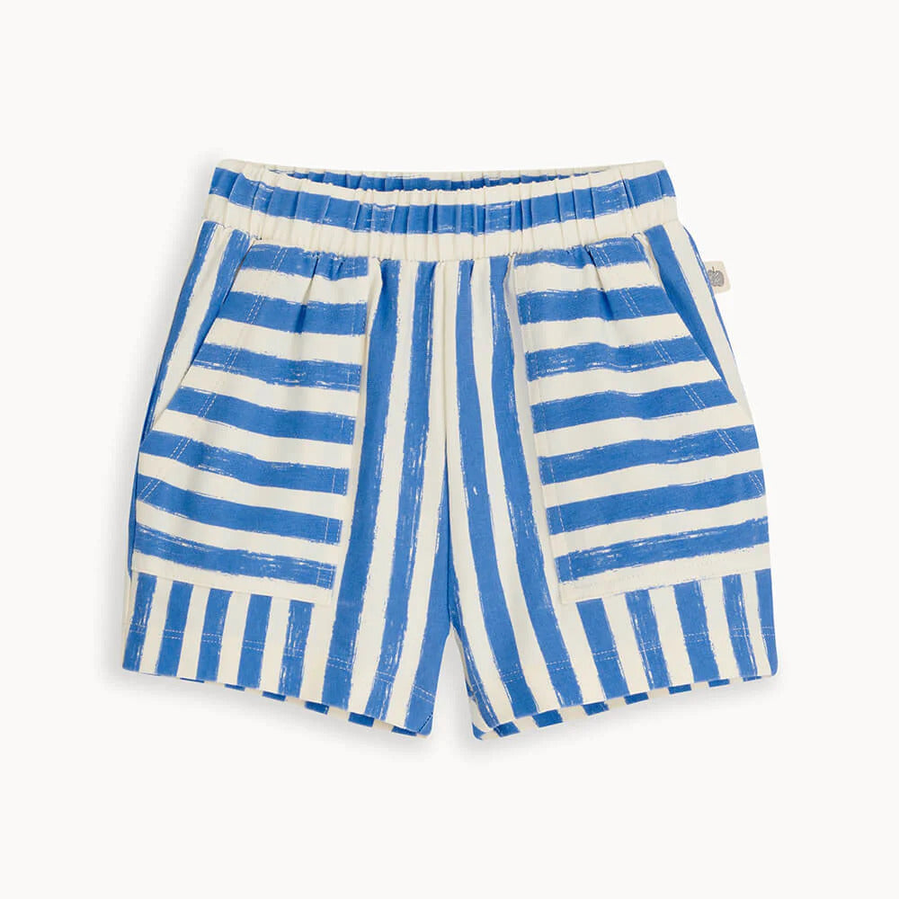 Creek And Coley Set - Blue Stripe Bodysuit And Shorts Set